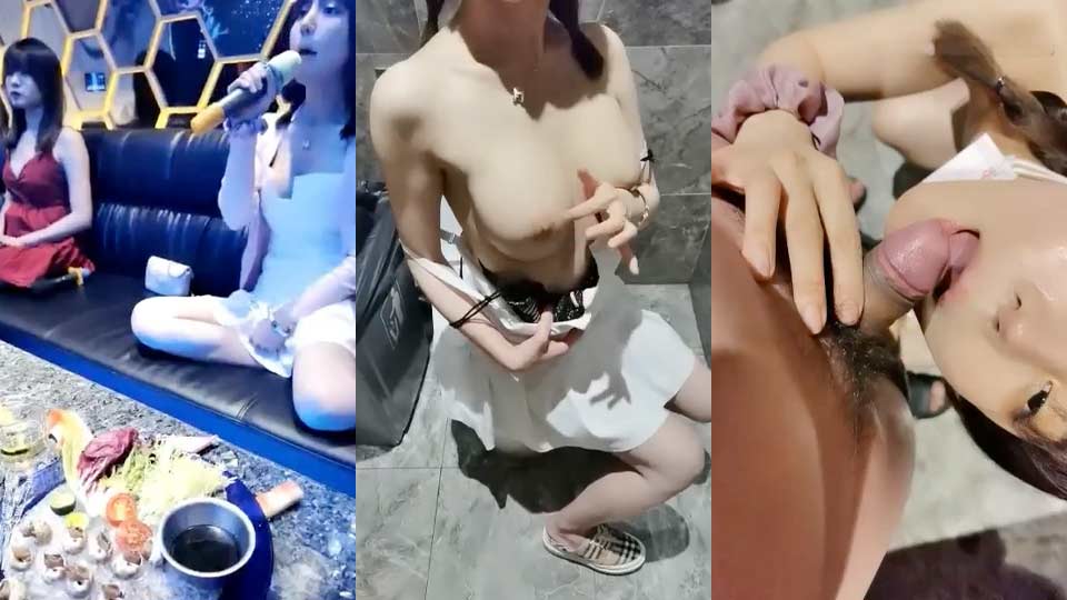 大萌眼可爱女神，和几位姐妹在K歌被拉到厕所里搞